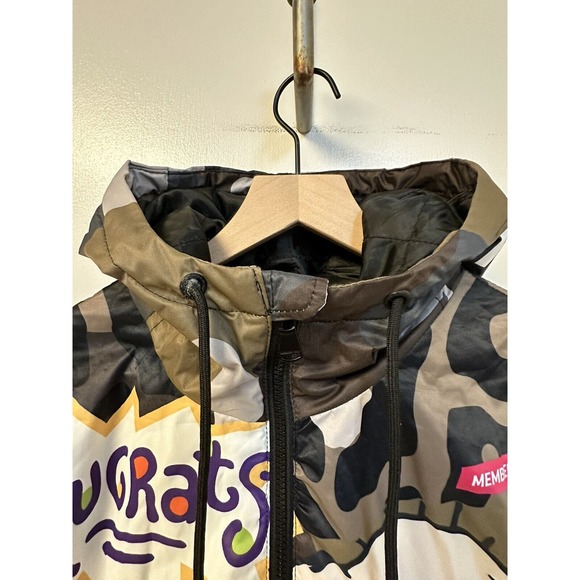 Members Only Rugrats Nickelodeon Full Zip Puffer Jacket Army Men's MEDIUM - Picture 5 of 9